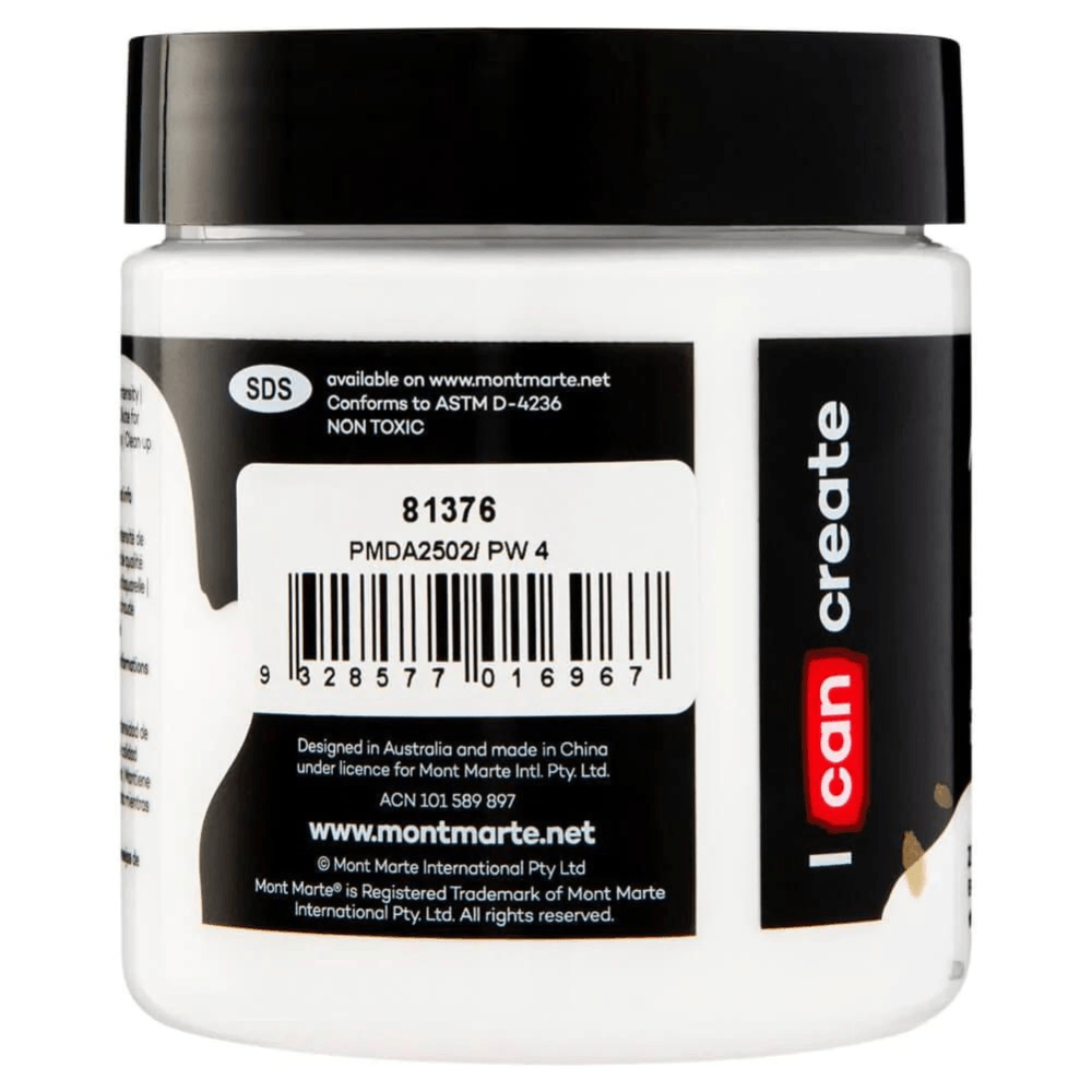 Dimension Acrylic Premium 250ml (8.5 US fl.oz) - Zinc White - Mont Marte - Glowish