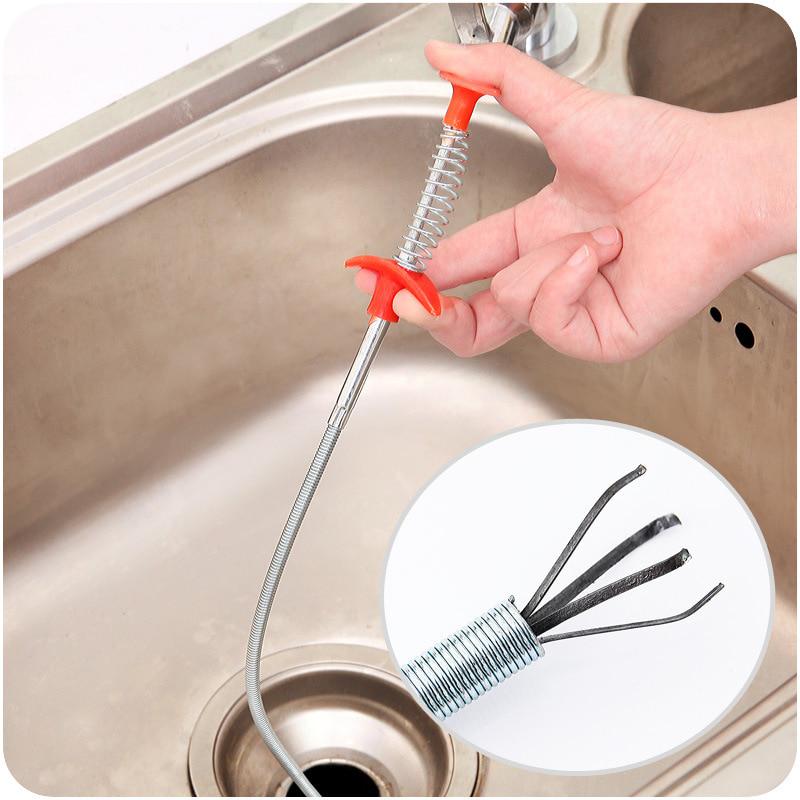 4Pcs Snake Hair Drain Cleaner Tool,Drain Clog Remover Tool for Sink Tube