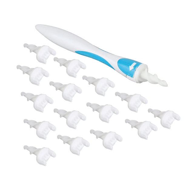 Ear Wax Cleaner/Remover with 16 Soft Rotating Silicone Tips - Glowish