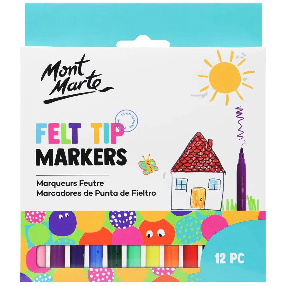 Felt Tip Markers 12pc - Mont Marte - Glowish