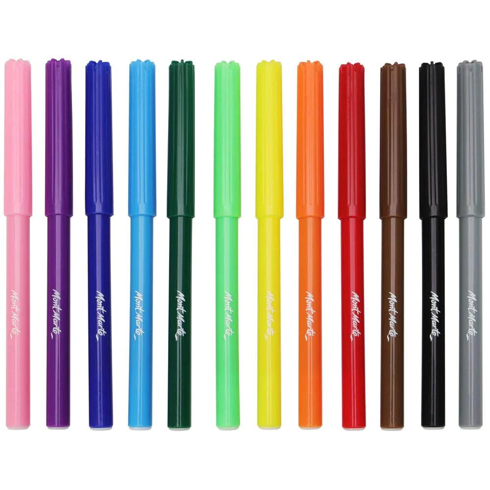 Felt Tip Markers 12pc - Mont Marte - Glowish