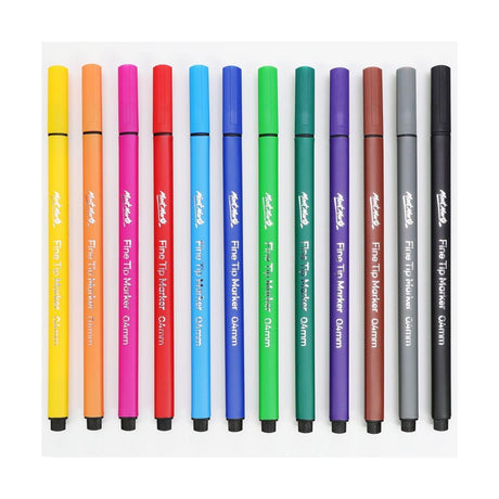Fine Tip Markers Signature 12pcs - Mont Marte - Glowish