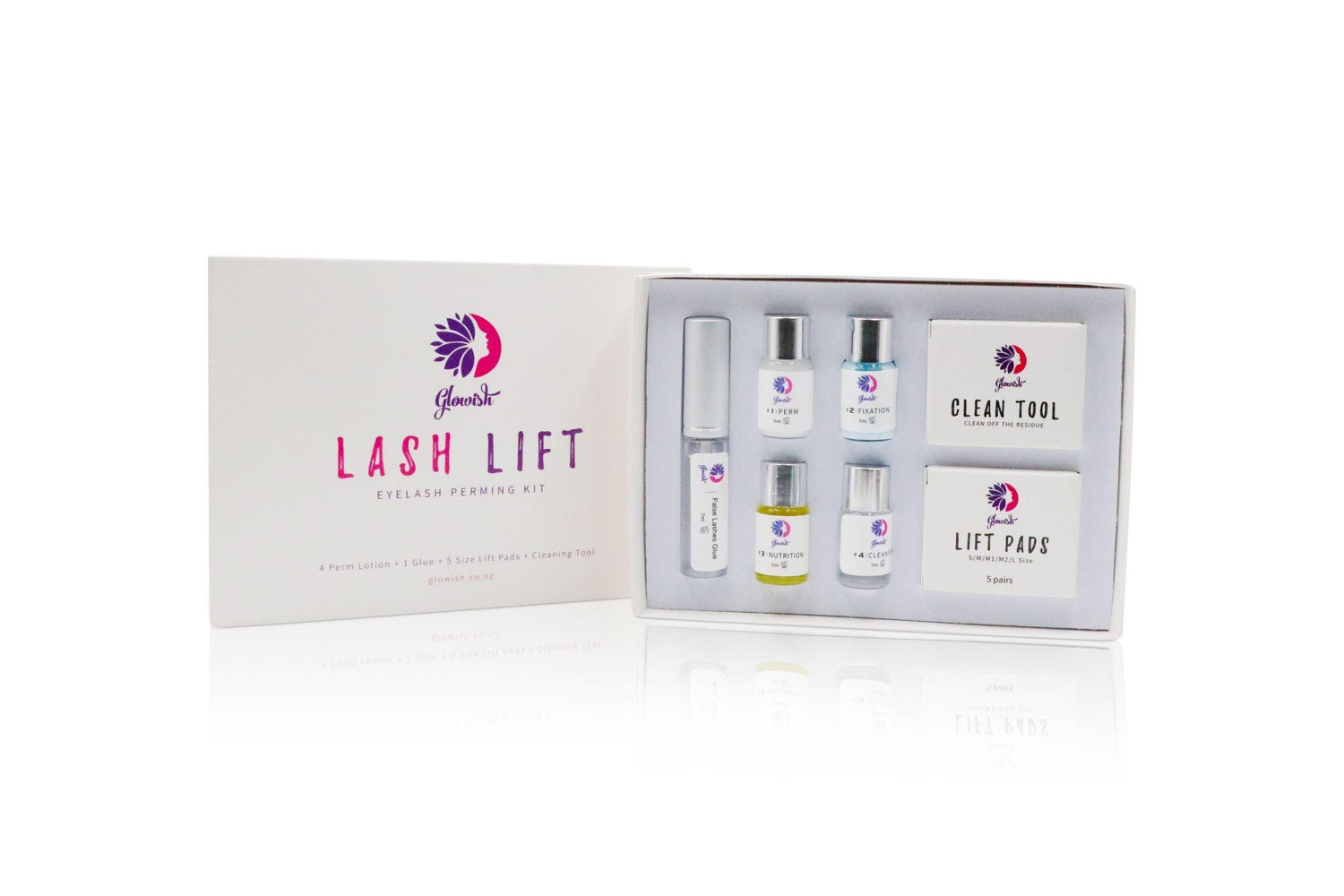 Glowish Eyelash Kit Lashes Perming Lifting Nutritious Lash Lift Perm Set - Glowish