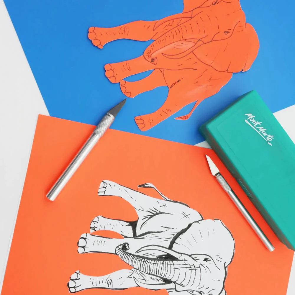 Hobby Knife Set Signature 13pc - Mont Marte - Glowish