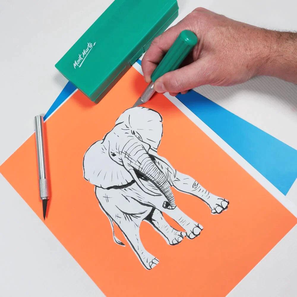 Hobby Knife Set Signature 13pc - Mont Marte - Glowish