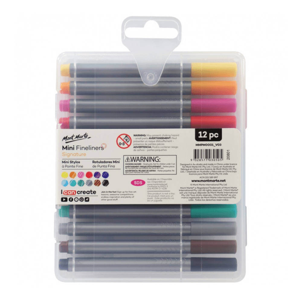 Mini Fineliner Marker 12pce - Glowish