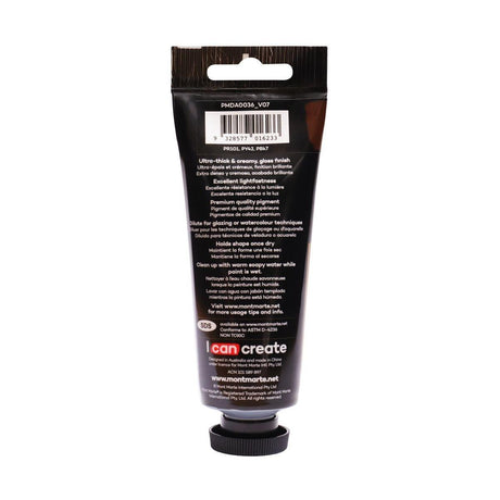 Mont Marte Dimension Acrylic Premium 75ml Tube - Burnt Umber - Glowish