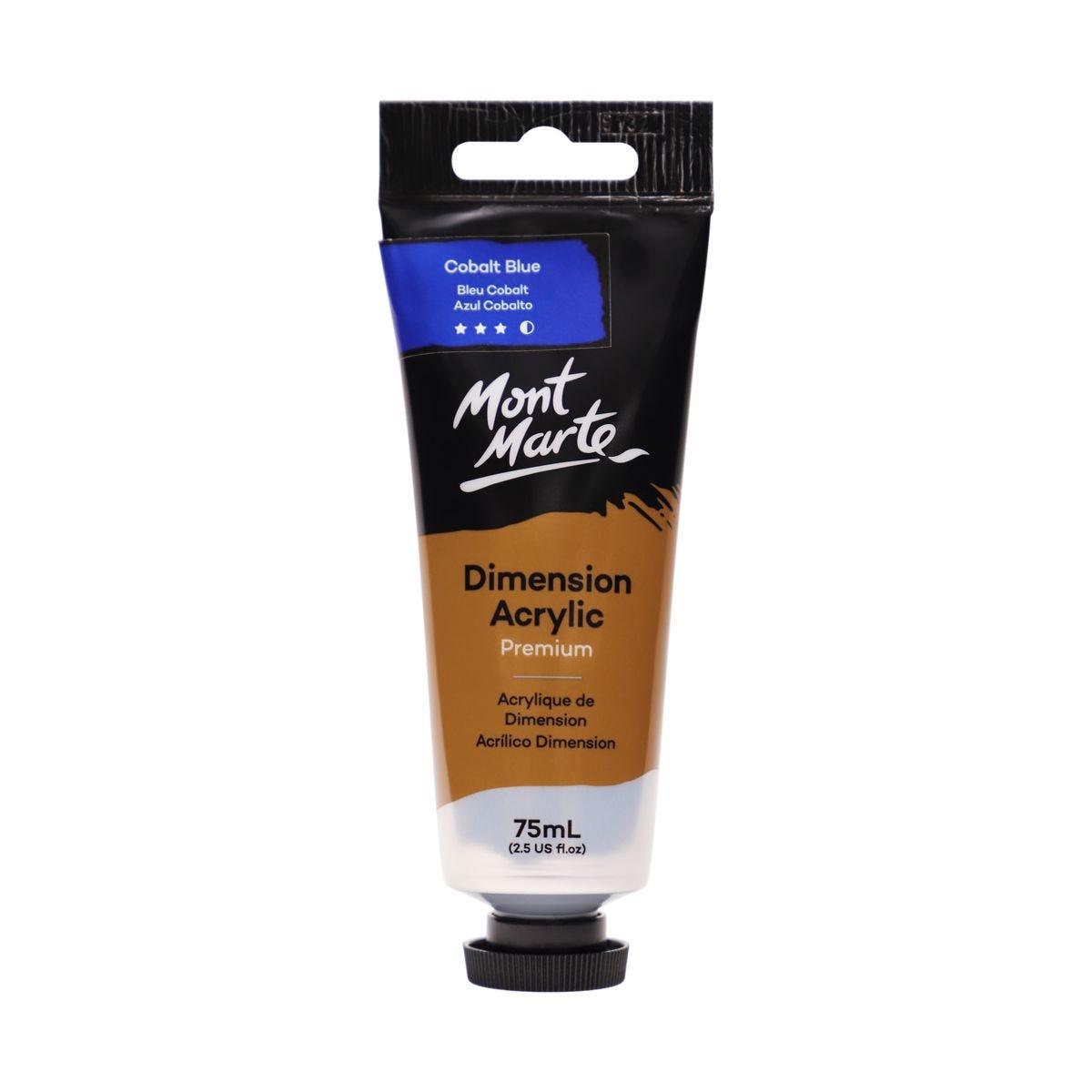 Mont Marte Dimension Acrylic Premium 75ml Tube - Cobalt Blue - Glowish