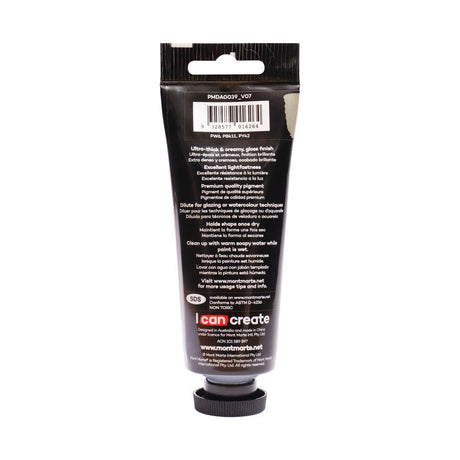 Mont Marte Dimension Acrylic Premium 75ml Tube - Neutral Grey - Glowish