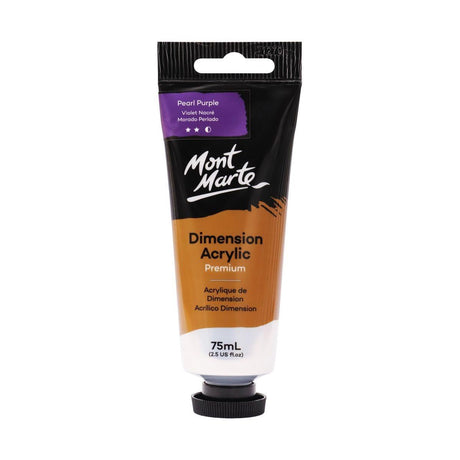 Mont Marte Dimension Acrylic Premium 75ml Tube - Pearl Purple - Glowish