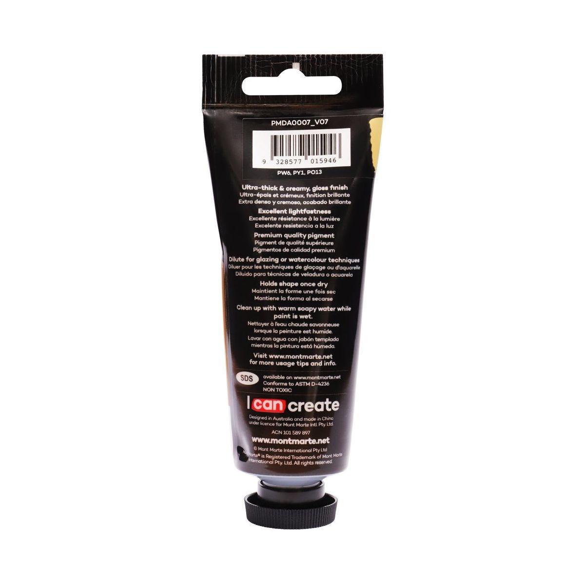 Mont Marte Dimension Acrylic Premium 75ml Tube - Sand - Glowish