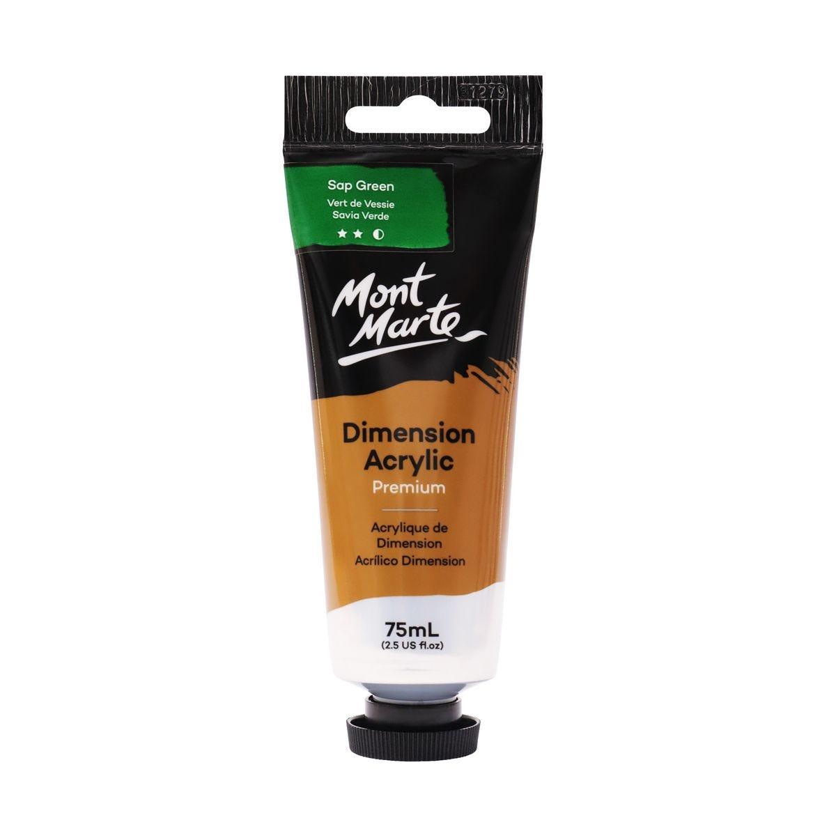 Mont Marte Dimension Acrylic Premium 75ml Tube - Sap Green - Glowish