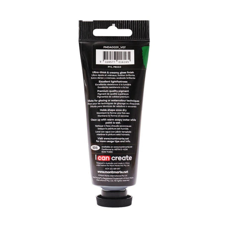 Mont Marte Dimension Acrylic Premium 75ml Tube - Sap Green - Glowish