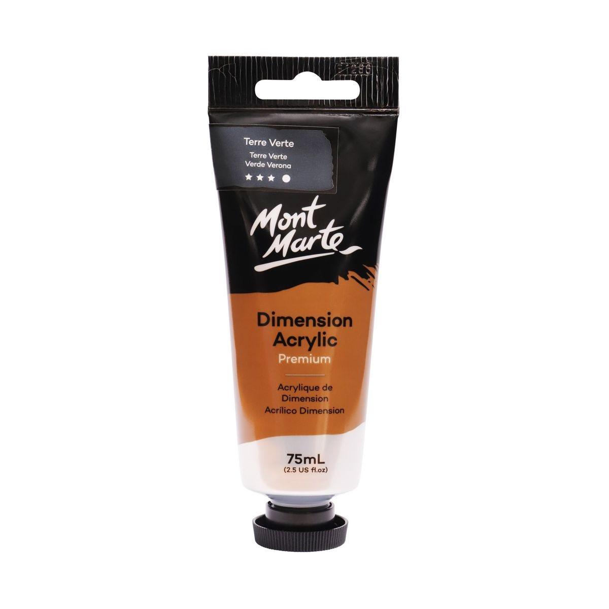 Mont Marte Dimension Acrylic Premium 75ml Tube - Terre Verte - Glowish