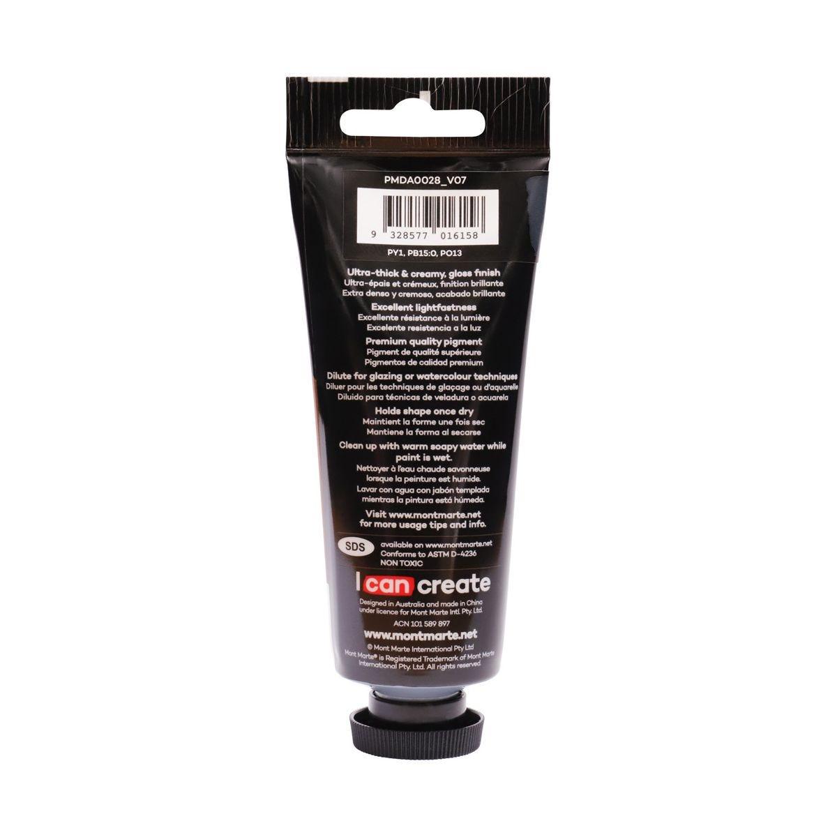 Mont Marte Dimension Acrylic Premium 75ml Tube - Terre Verte - Glowish