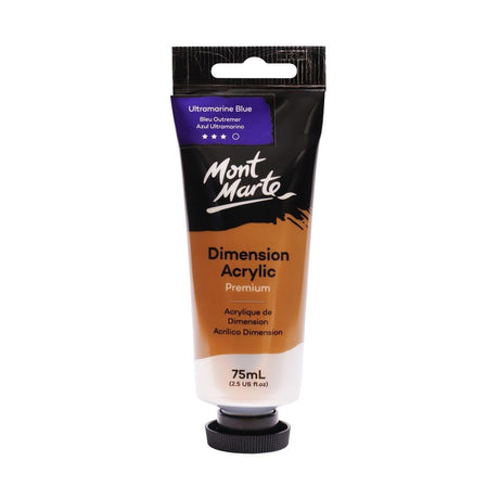Mont Marte Dimension Acrylic Premium 75ml Tube - Ultramarine Blue - Glowish