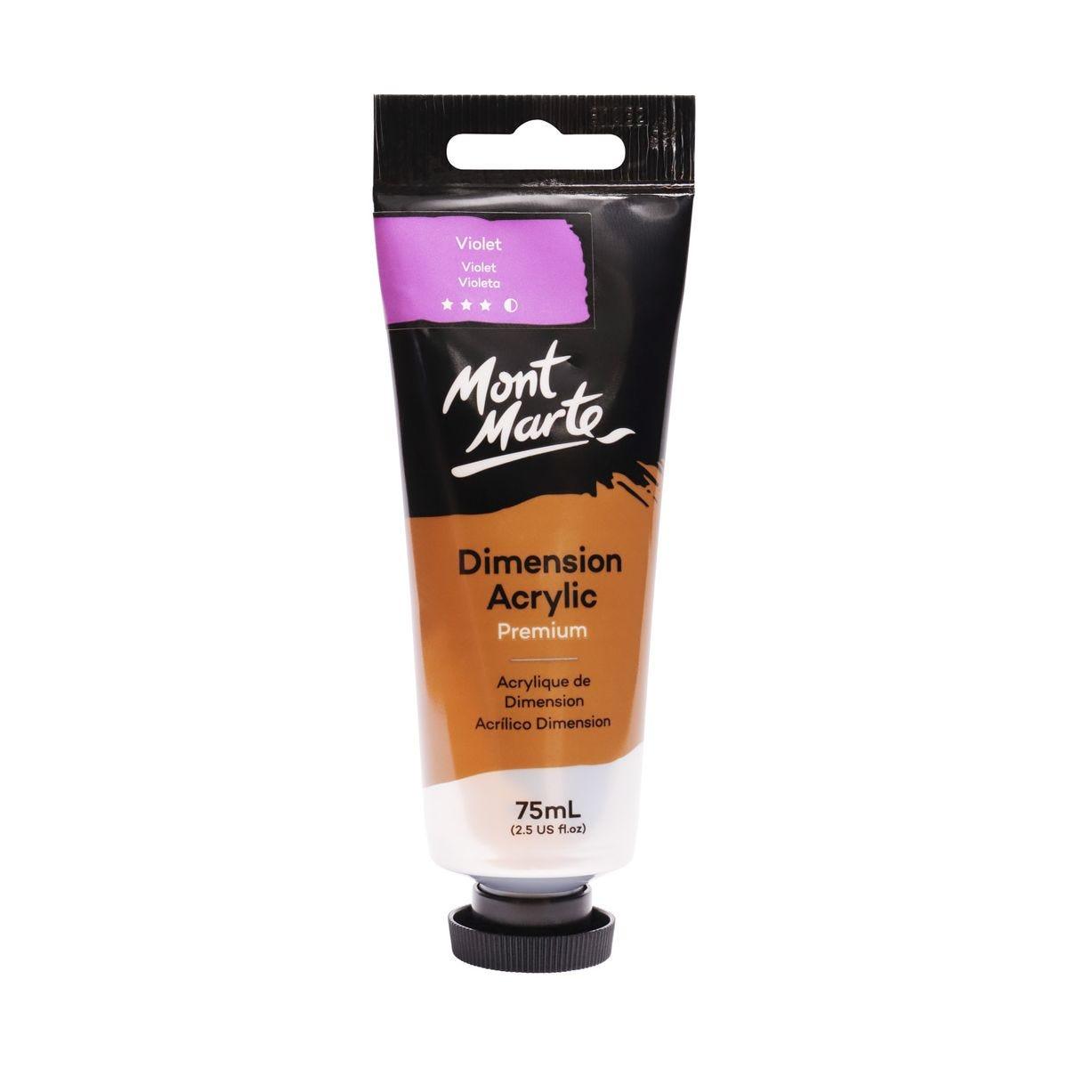 Mont Marte Dimension Acrylic Premium 75ml Tube - Violet - Glowish