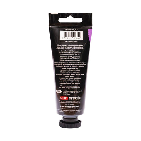 Mont Marte Dimension Acrylic Premium 75ml Tube - Violet - Glowish