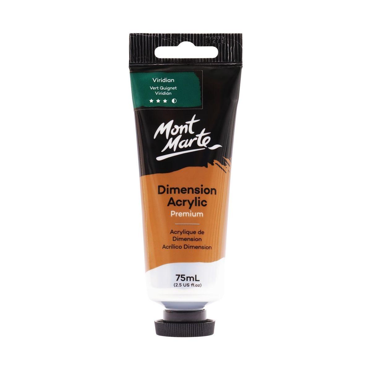 Mont Marte Dimension Acrylic Premium 75ml Tube - Viridian - Glowish