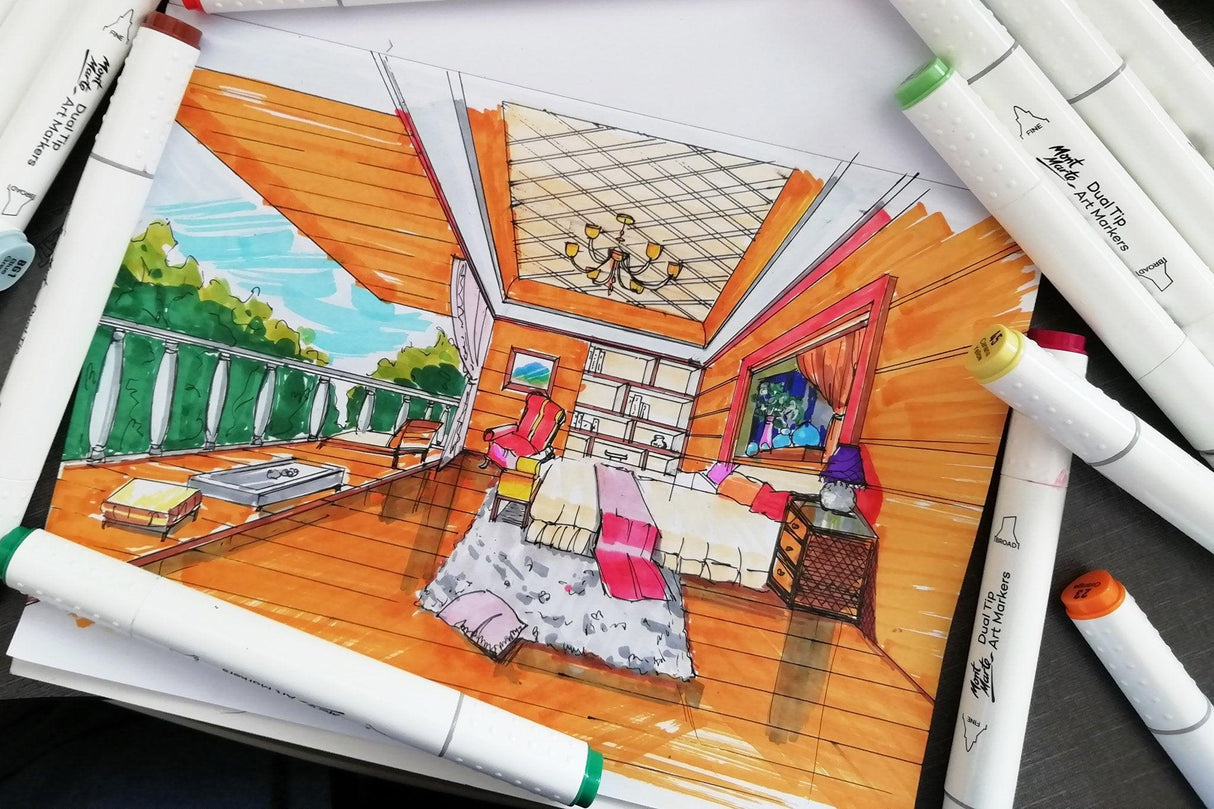 Mont Marte Dual Tip Alcohol Art Markers 24pcs - Glowish