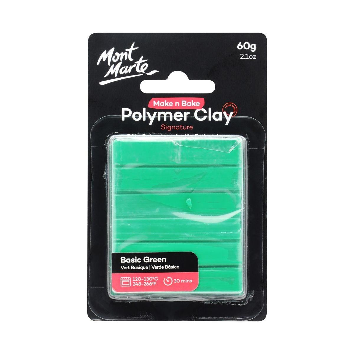 Mont Marte Make n Bake Polymer Clay Signature 60g - Basic Green - Glowish