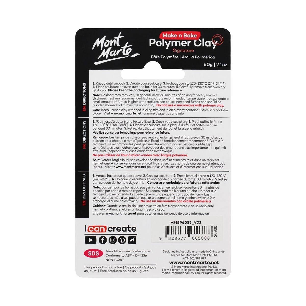 Mont Marte Make n Bake Polymer Clay Signature 60g - Beige - Glowish