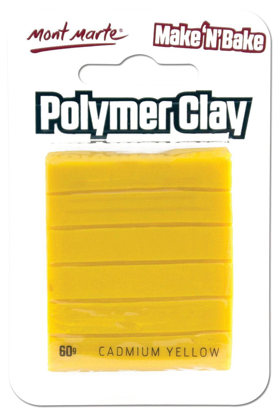 Mont Marte Make n Bake Polymer Clay Signature 60g - Cadmium Yellow - Glowish