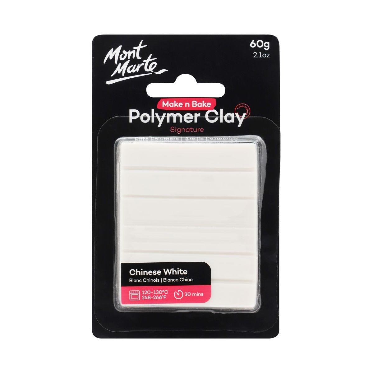 Mont Marte Make n Bake Polymer Clay Signature 60g - Chinese White - Glowish