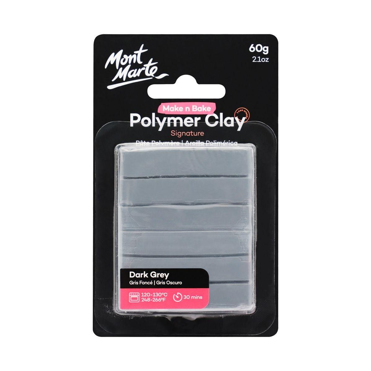 Mont Marte Make n Bake Polymer Clay Signature 60g - Dark Grey - Glowish