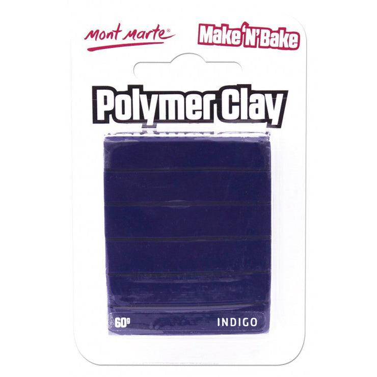 Mont Marte Make n Bake Polymer Clay Signature 60g - Indigo - Glowish