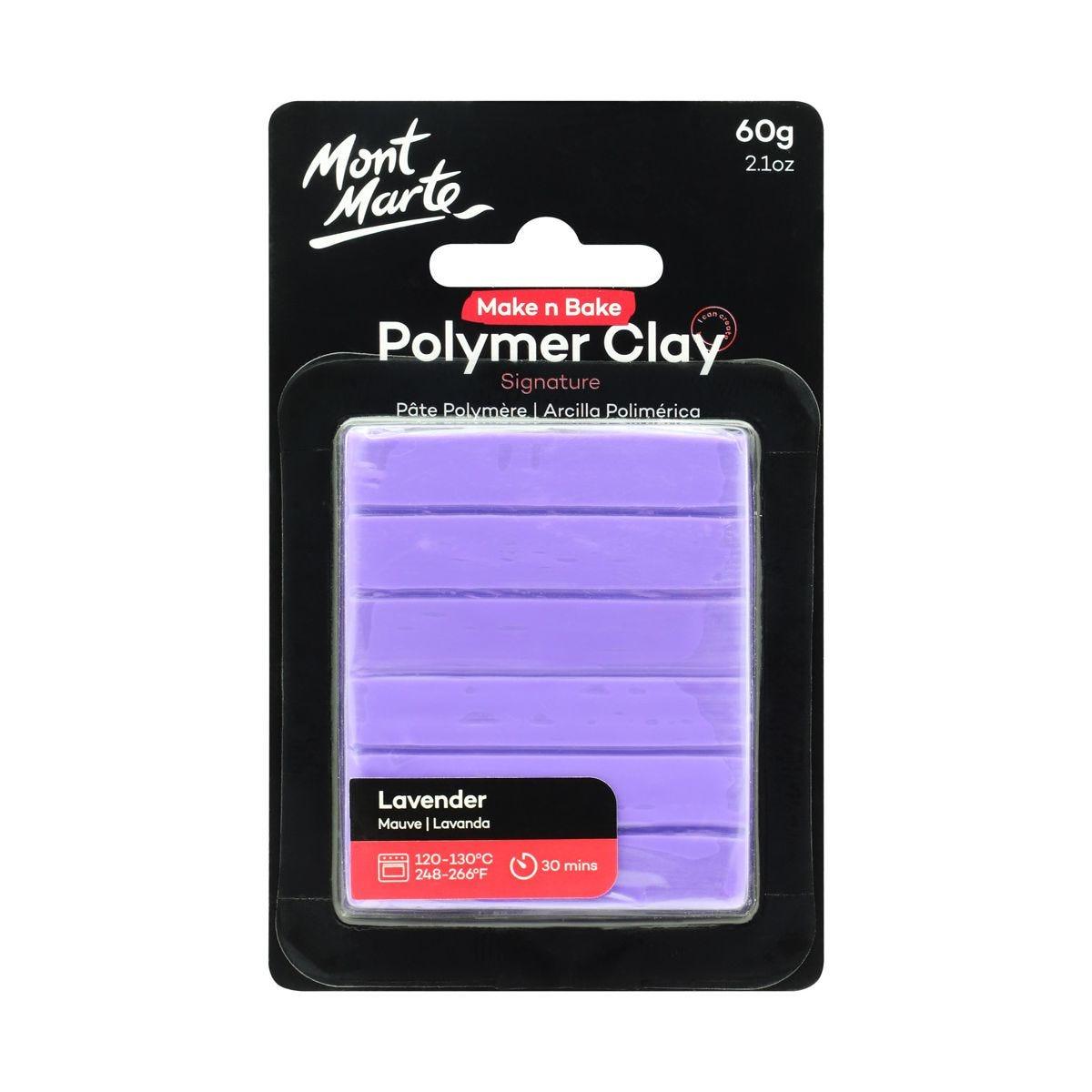 Mont Marte Make n Bake Polymer Clay Signature 60g - Lavender - Glowish