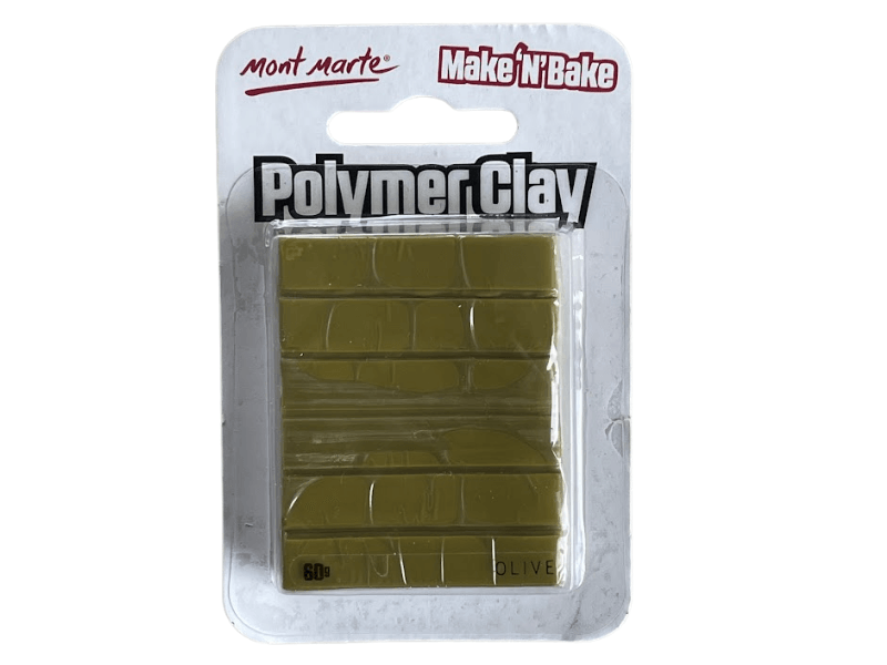 Mont Marte Make n Bake Polymer Clay Signature 60g - Olive - Glowish