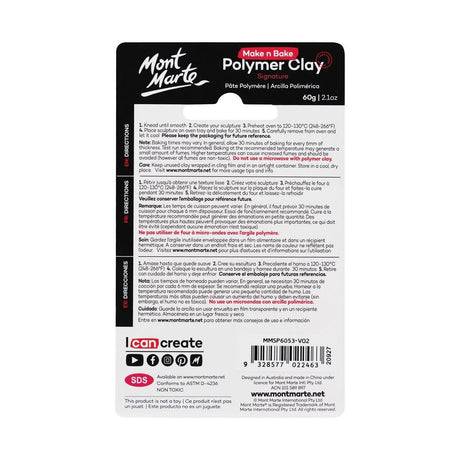 Mont Marte Make n Bake Polymer Clay Signature 60g - Orange - Glowish