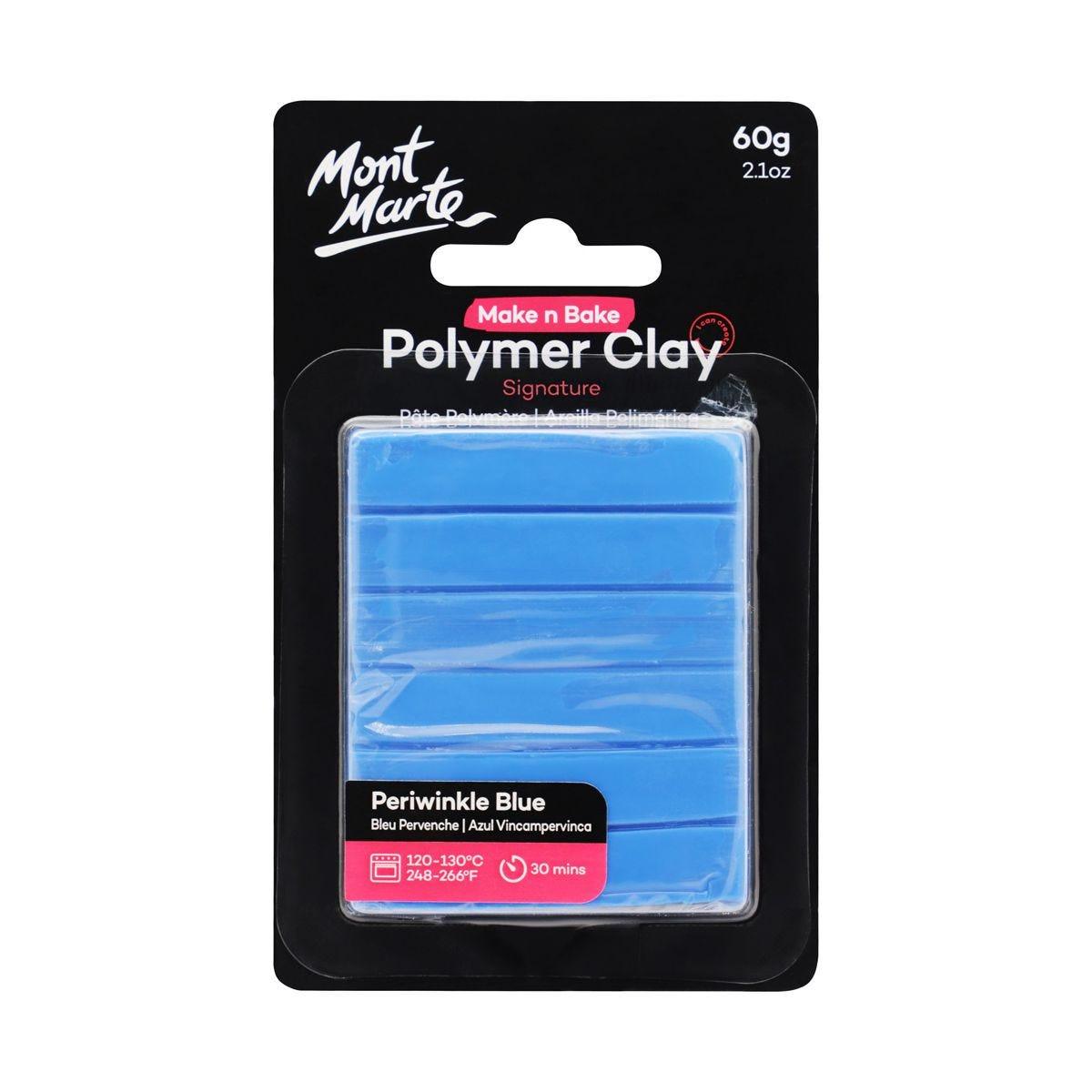 Mont Marte Make n Bake Polymer Clay Signature 60g - Periwinkle Blue - Glowish