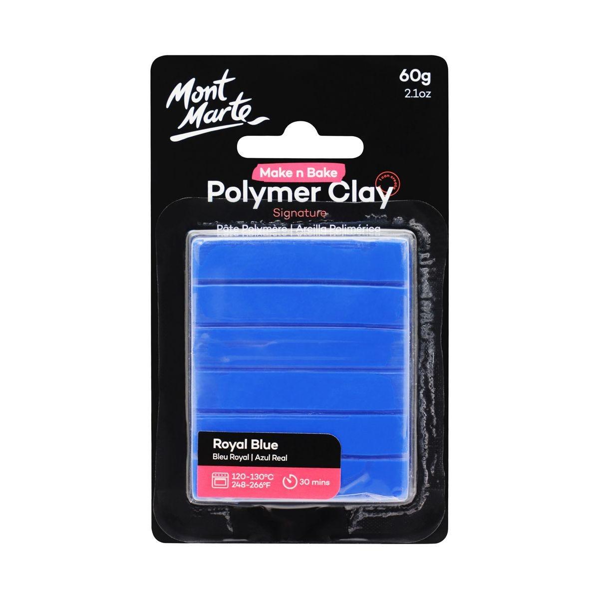 Mont Marte Make n Bake Polymer Clay Signature 60g - Royal Blue - Glowish