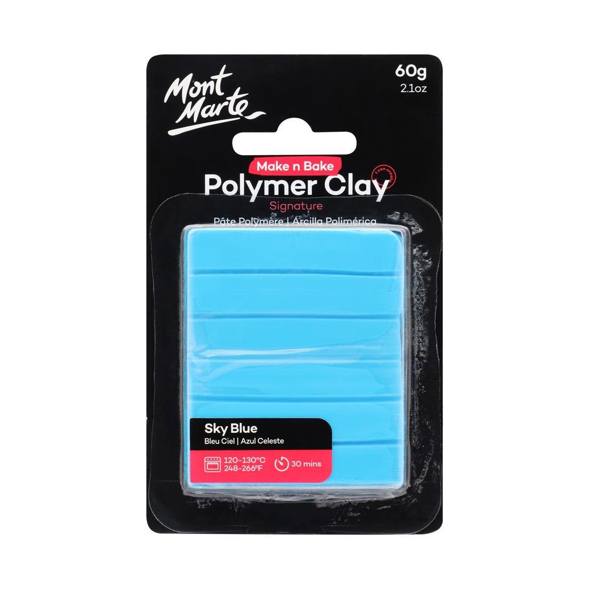 Mont Marte Make n Bake Polymer Clay Signature 60g - Sky Blue - Glowish