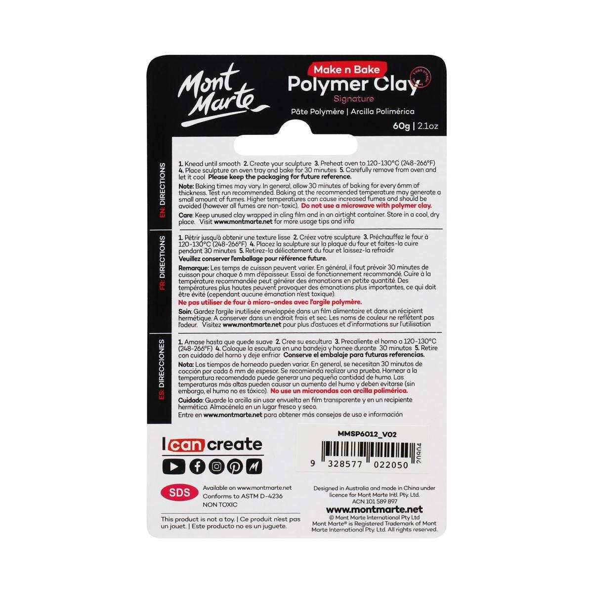 Mont Marte Make n Bake Polymer Clay Signature 60g - Sunflower - Glowish