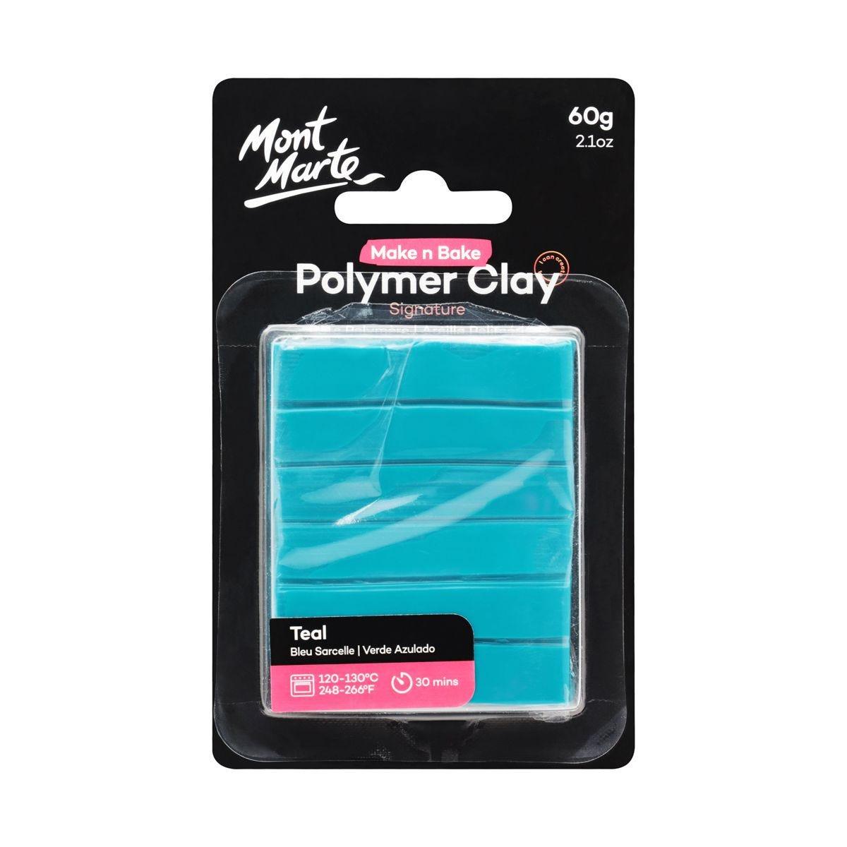 Mont Marte Make n Bake Polymer Clay Signature 60g - Teal - Glowish