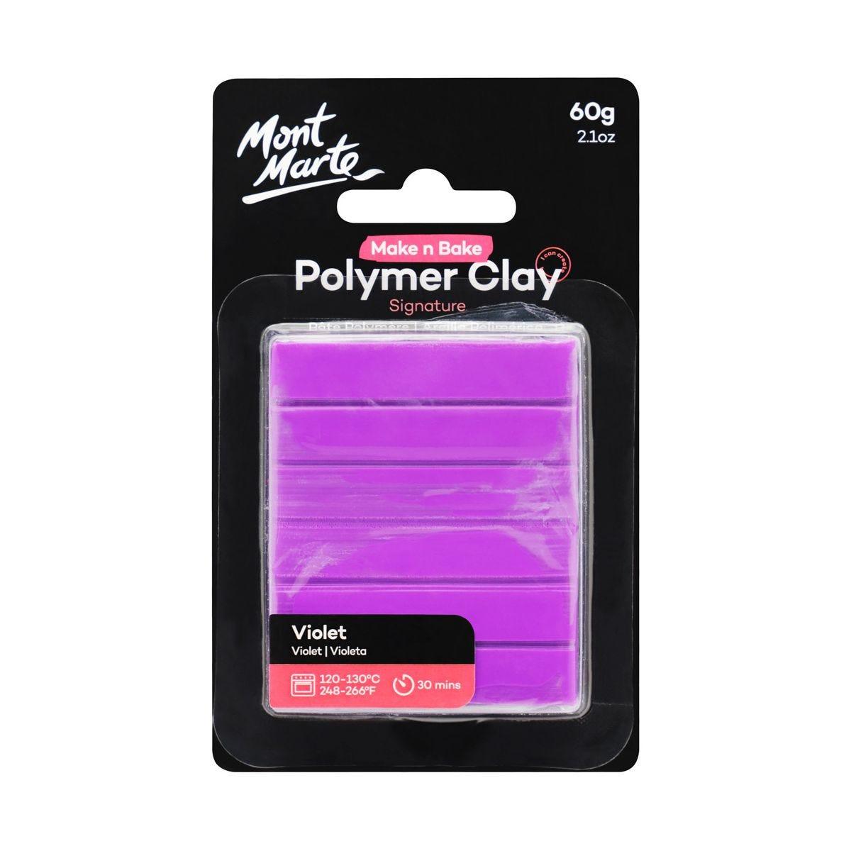 Mont Marte Make n Bake Polymer Clay Signature 60g - Violet - Glowish
