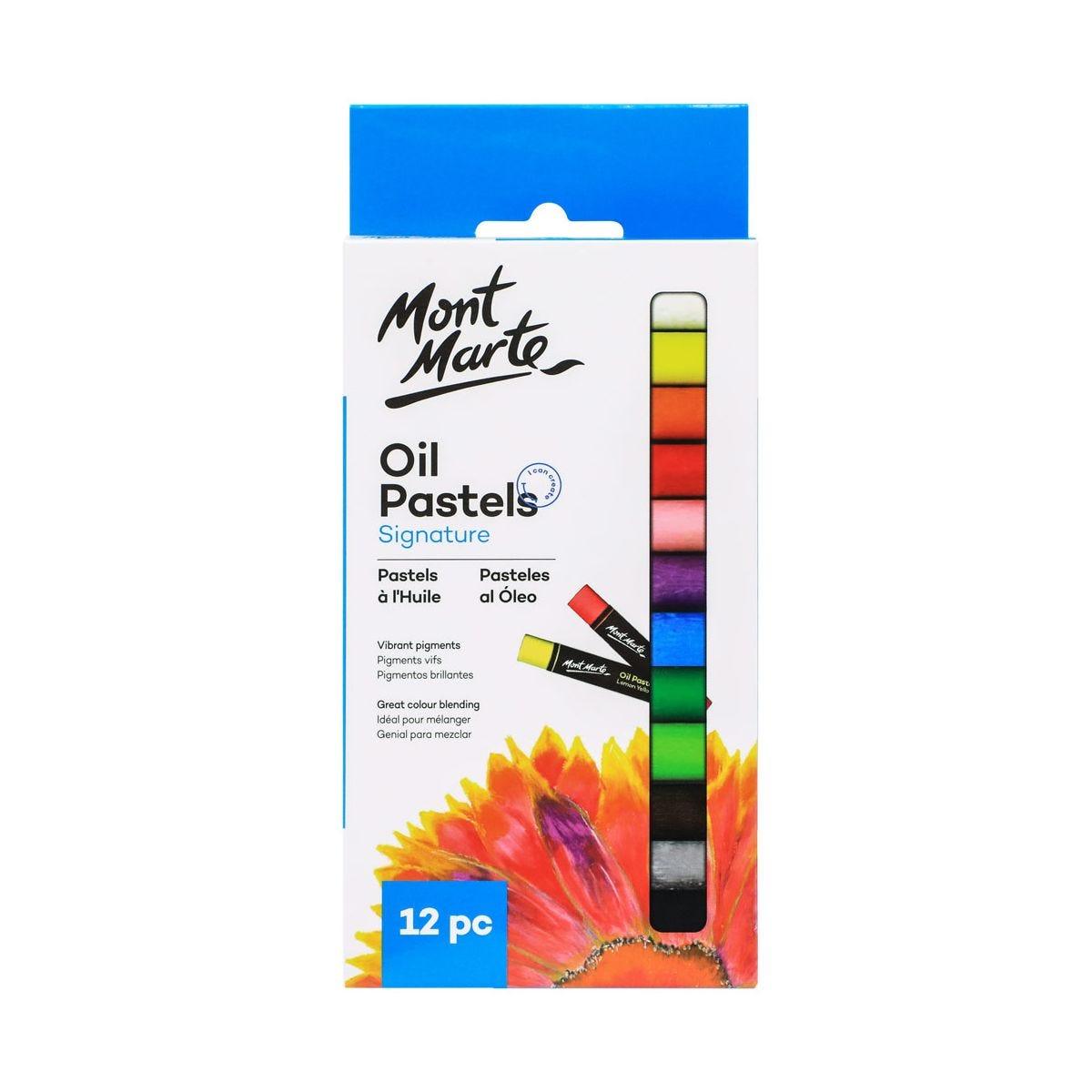 Mont Marte Oil Pastels Signature 12pc - Glowish