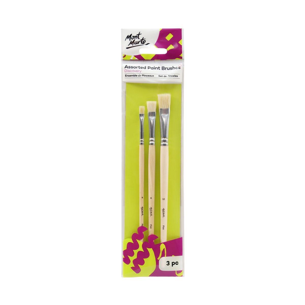 Mont Marte Paint Brushes Set Discovery - 3pcs - Glowish