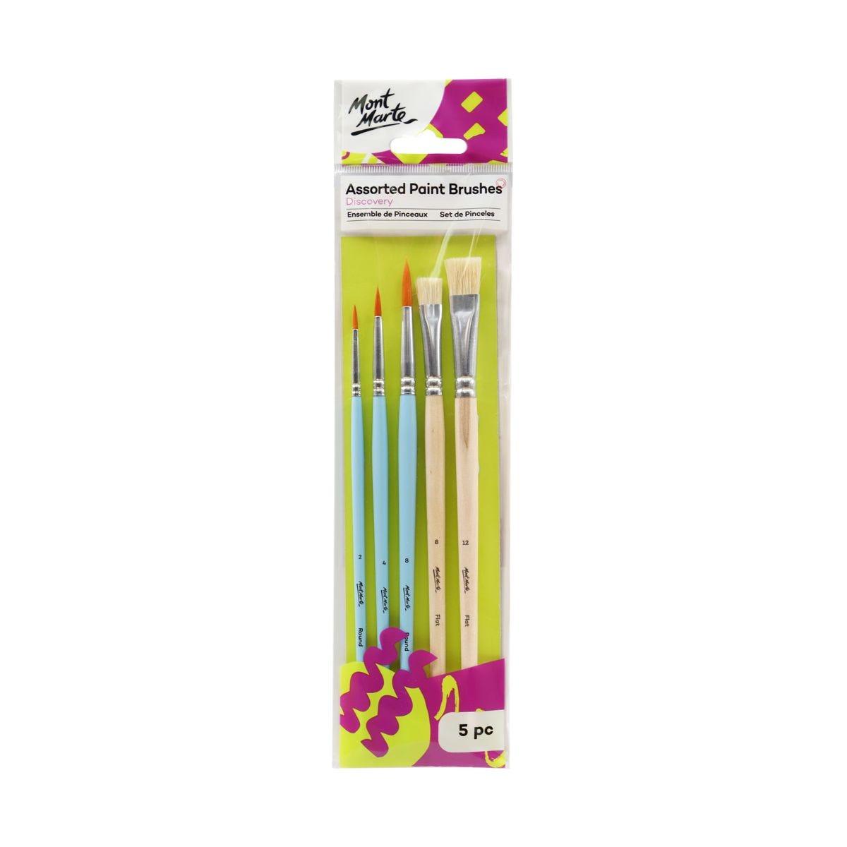 Mont Marte Paint Brushes Set Discovery - 5pcs - Glowish