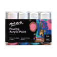Mont Marte Pouring Acrylic Paint Set Premium 4pcs x 60ml (2oz) - Flamingo - Glowish