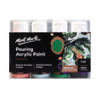 Mont Marte Pouring Acrylic Paint Set Premium 4pcs x 60ml (2oz) - Rainforest - Glowish