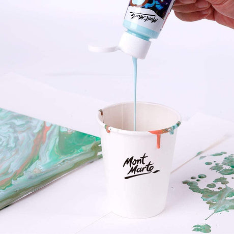 Mont Marte Pouring Acrylic Paint Set Premium 4pcs x 60ml (2oz) - Rainforest - Glowish