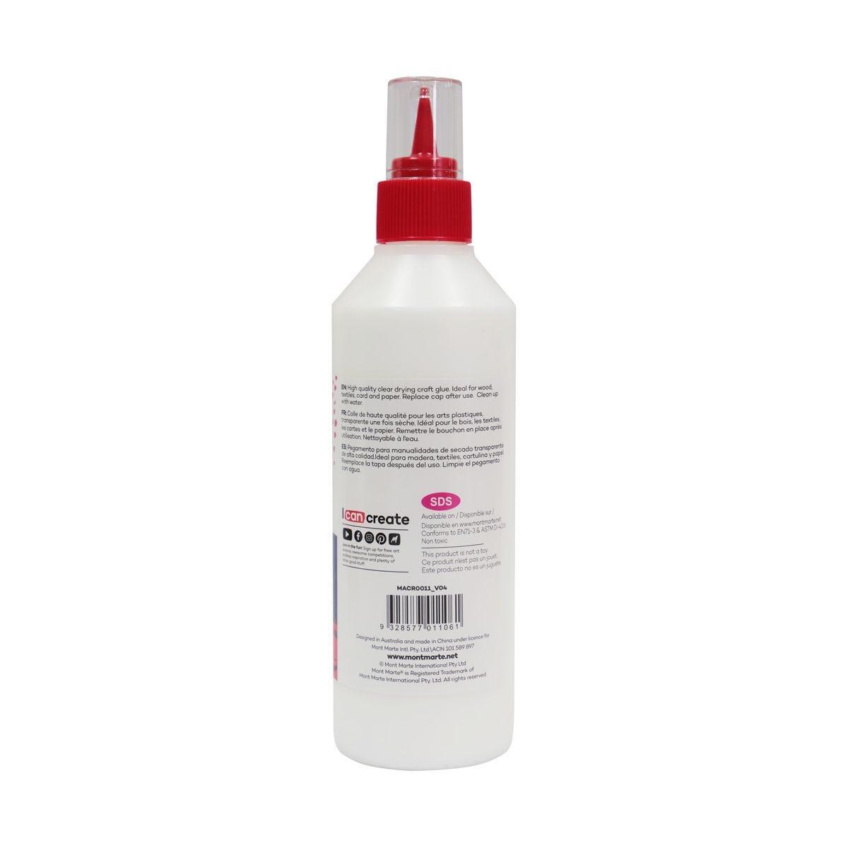 Mont Marte PVA Craft Glue with Fine Tip 250gm - Glowish