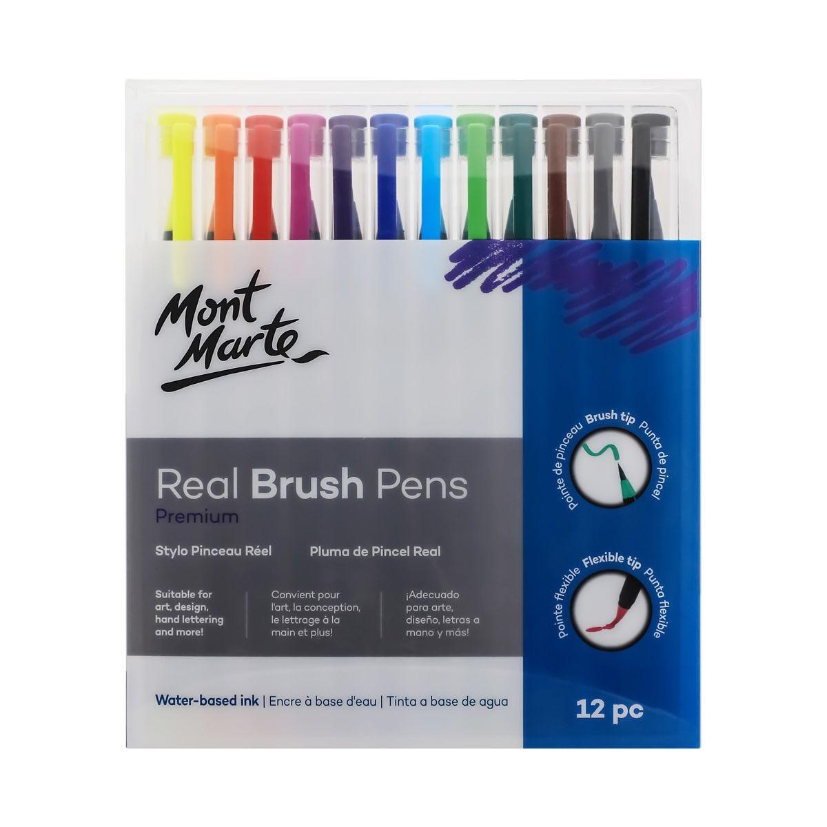 Mont Marte Real Brush Pens 12pcs - Glowish