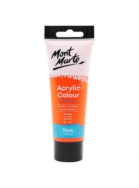 Mont Marte Studio Acrylic Paint Tube 75ml - Orange - Glowish