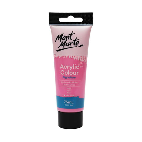 Mont Marte Studio Acrylic Paint Tube 75ml - Pink - Glowish