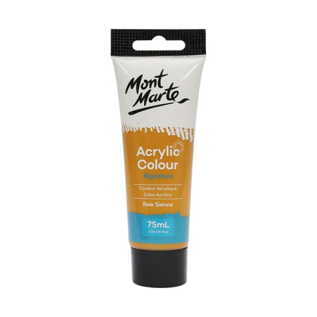Mont Marte Studio Acrylic Paint Tube 75ml - Raw Sienna - Glowish